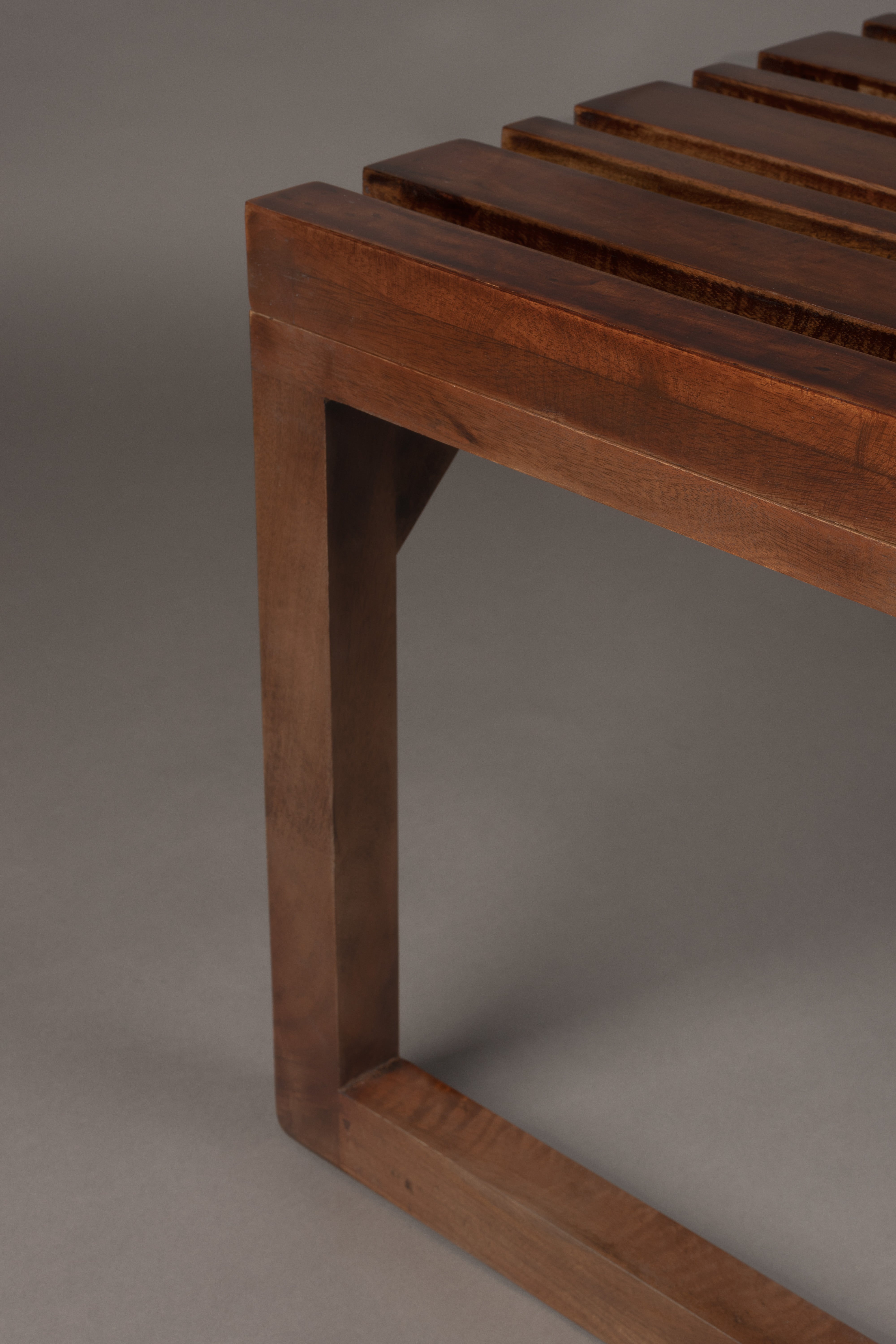 Dutchbone Yeskub Walnut Brown Wood Bench